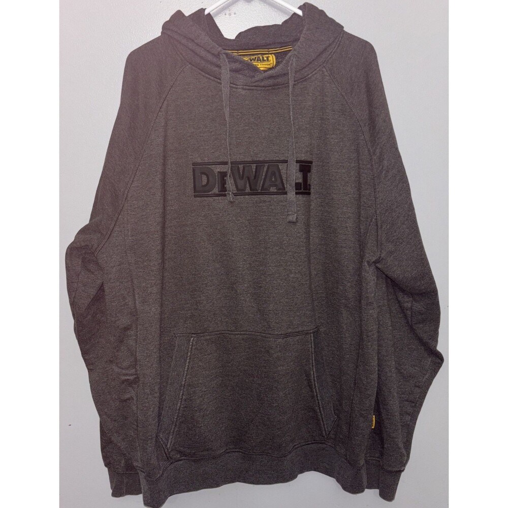 Men’s Dewalt Sweatshirt Hoodie Size 2X Color Dark Gray.